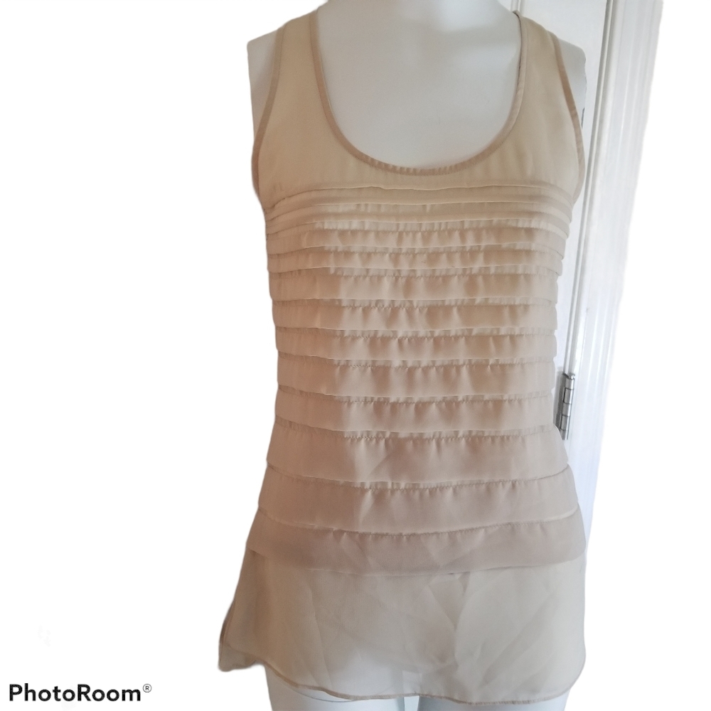 Guess racetrack sheer sleeveless top